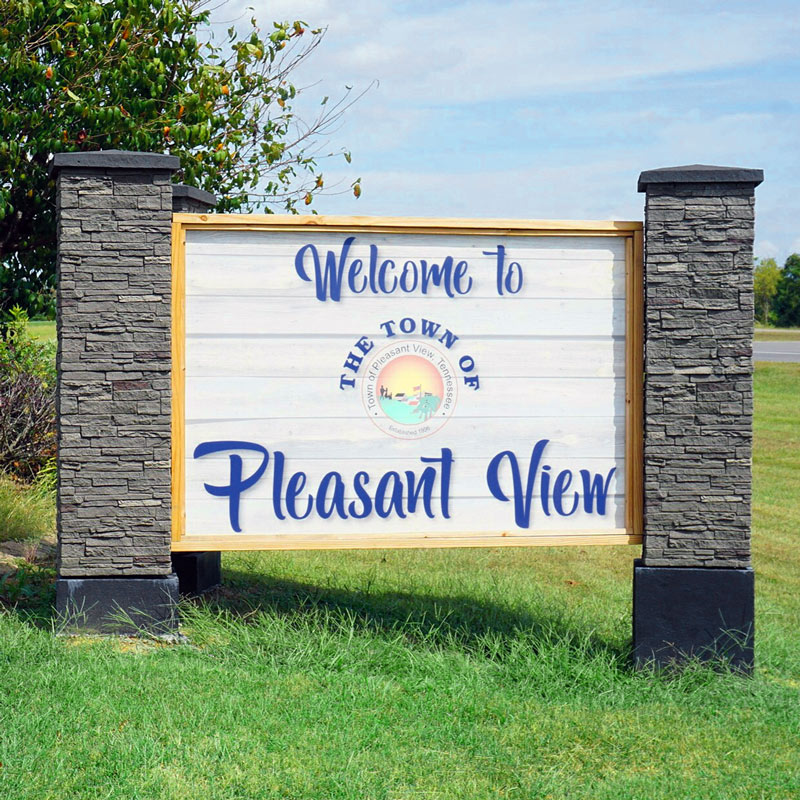 Pleasant View Town Sign